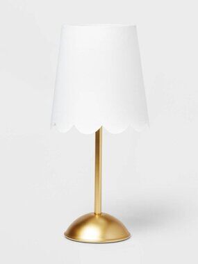 Kids' Gold Accent Lamp with White Scallop Shade – Pillowfort, Target